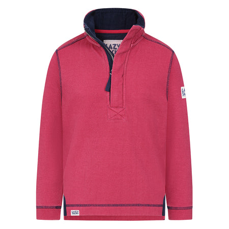 LJ700C - Boys Pique 1/4 Zip Sweatshirt - Rouge