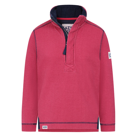 LJ700C - Boys Pique 1/4 Zip Sweatshirt - Rouge