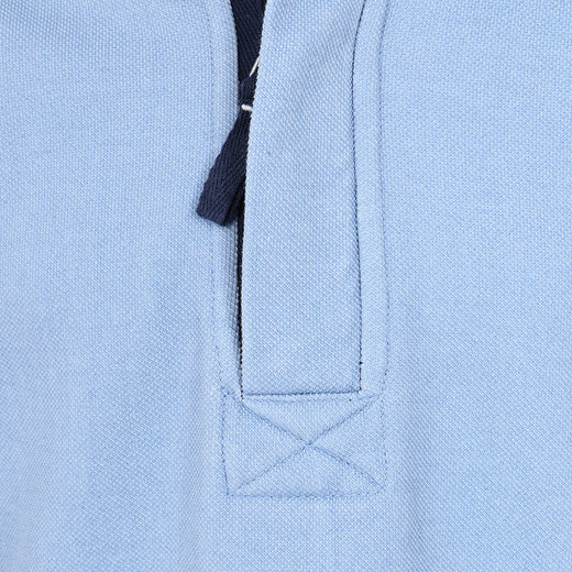 LJ700C - Boys Pique 1/4 zip Sweatshirt - Sky