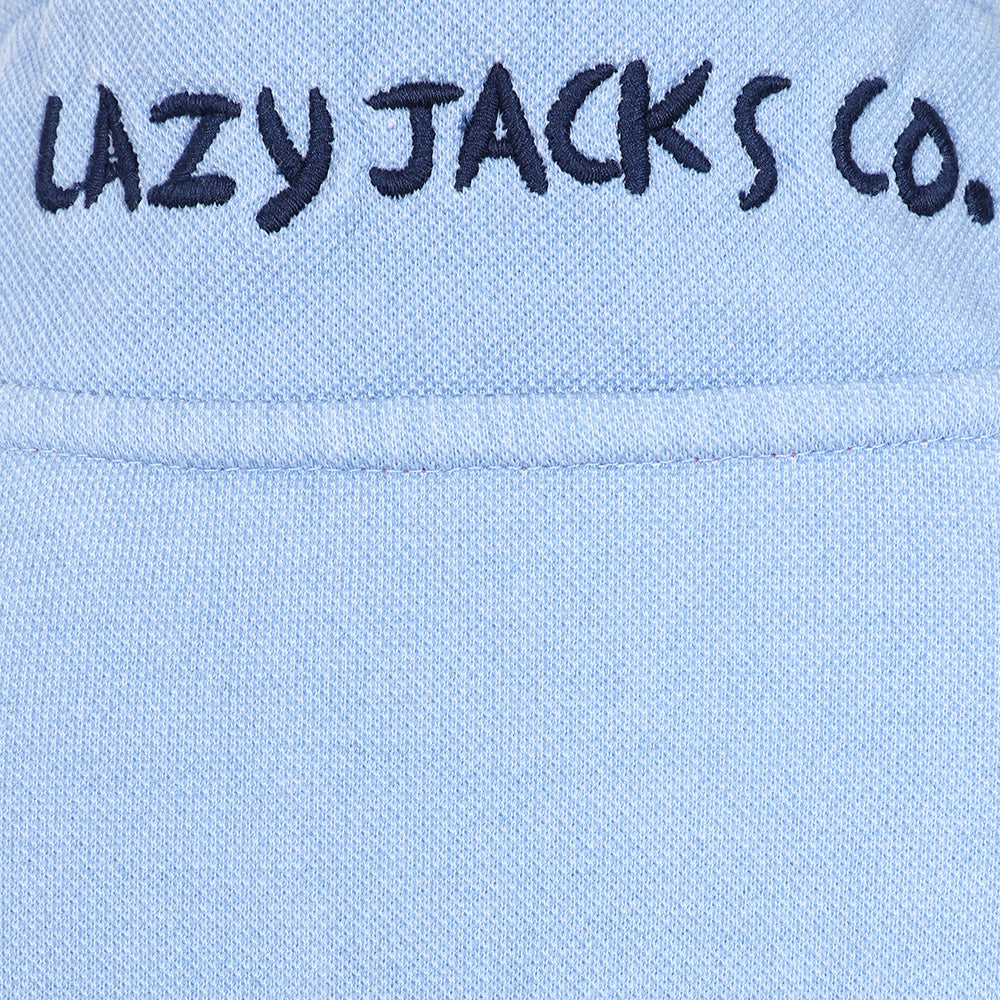 LJ700C - Boys Pique 1/4 zip Sweatshirt - Sky
