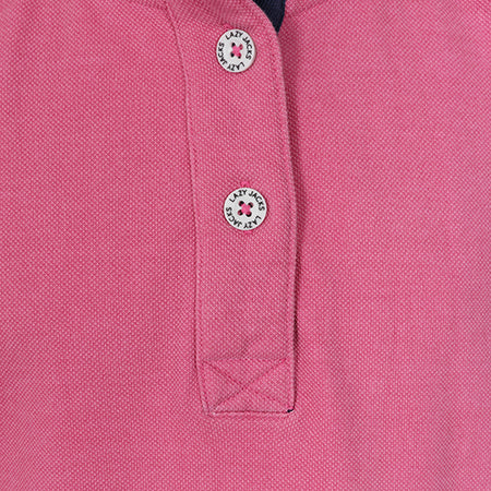 LJ301C -  Girls Pique Button Neck Sweatshirt - Salmon