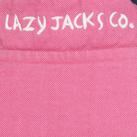 LJ301C -  Girls Pique Button Neck Sweatshirt - Salmon