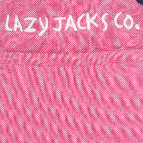 LJ301C -  Girls Pique Button Neck Sweatshirt - Salmon