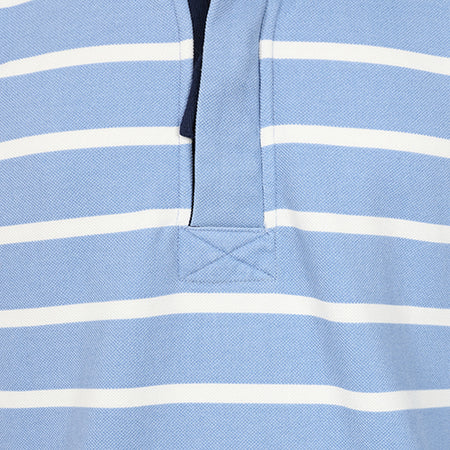 LJ700S - Men's Pique Striped Sweatshirt - Sky