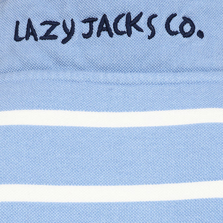 LJ700S - Men's Pique Striped Sweatshirt - Sky
