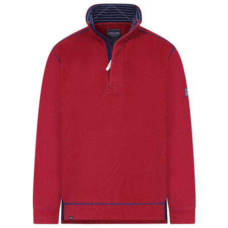 LJ700 - Mens Pique 1/4 zip Sweatshirt - Rouge