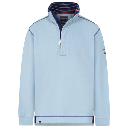 LJ700 - Mens Pique 1/4 Zip Sweatshirt - Sky