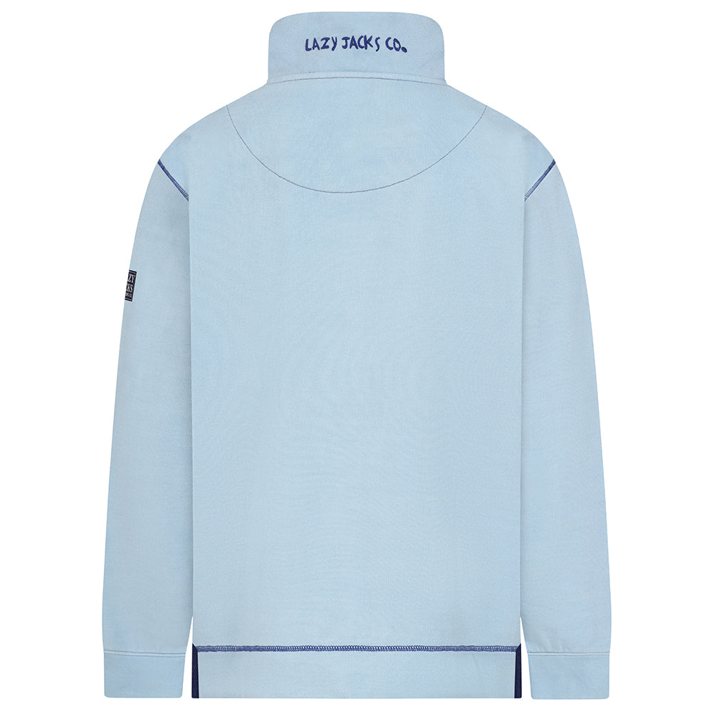 LJ700 - Mens Pique 1/4 Zip Sweatshirt - Sky