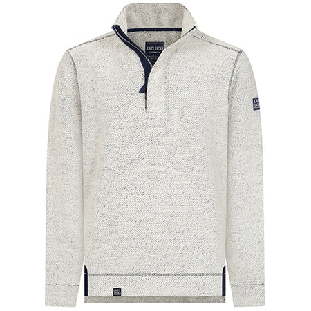 LJ703 - Men's 1/4 Zip Textured Sweatshirt - Grey Marl
