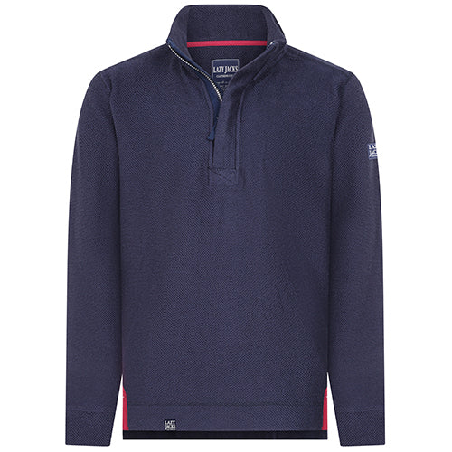 LJ703 - Men's 1/4  Zip Textured Sweatshirt - Marine