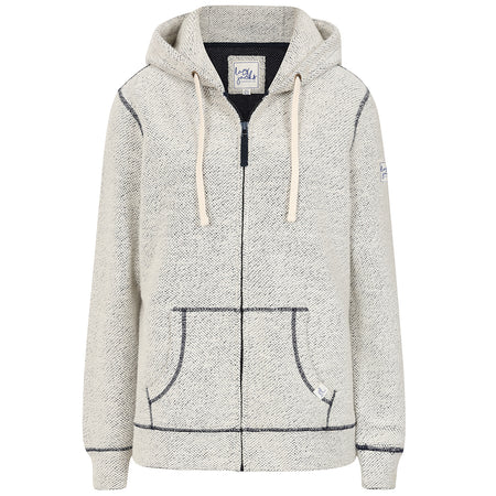 LJ704 - Men's Textured Full Zip Hoodie - Grey Marl