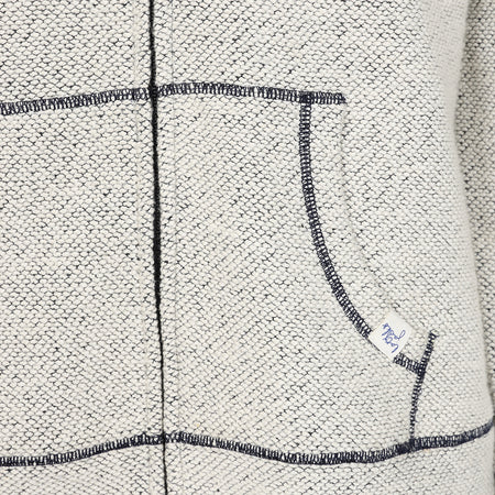 LJ704 - Men's Textured Full Zip Hoodie - Grey Marl
