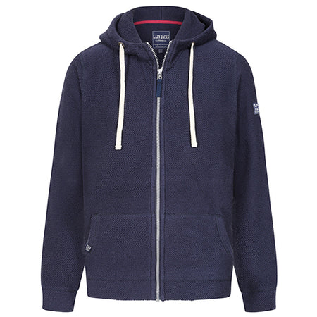 LJ704 - Men's Textured Full Zip Hoodie - Marine