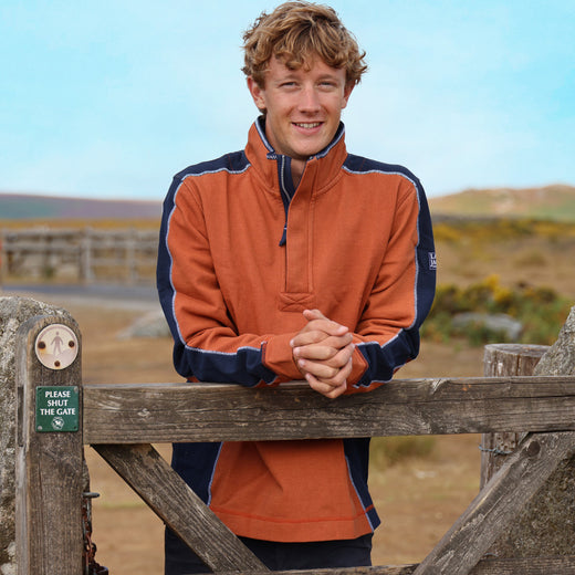 LJ705 - Pique Panel Sweatshirt - Orange