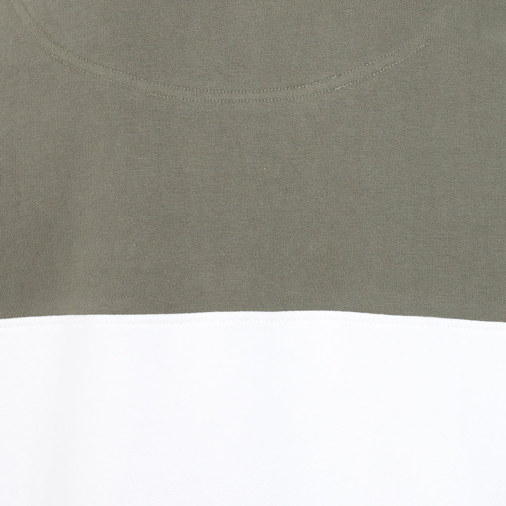 LJ722 - Men's Quarter Zip Branded Sweatshirt - Khaki/Grey Marle
