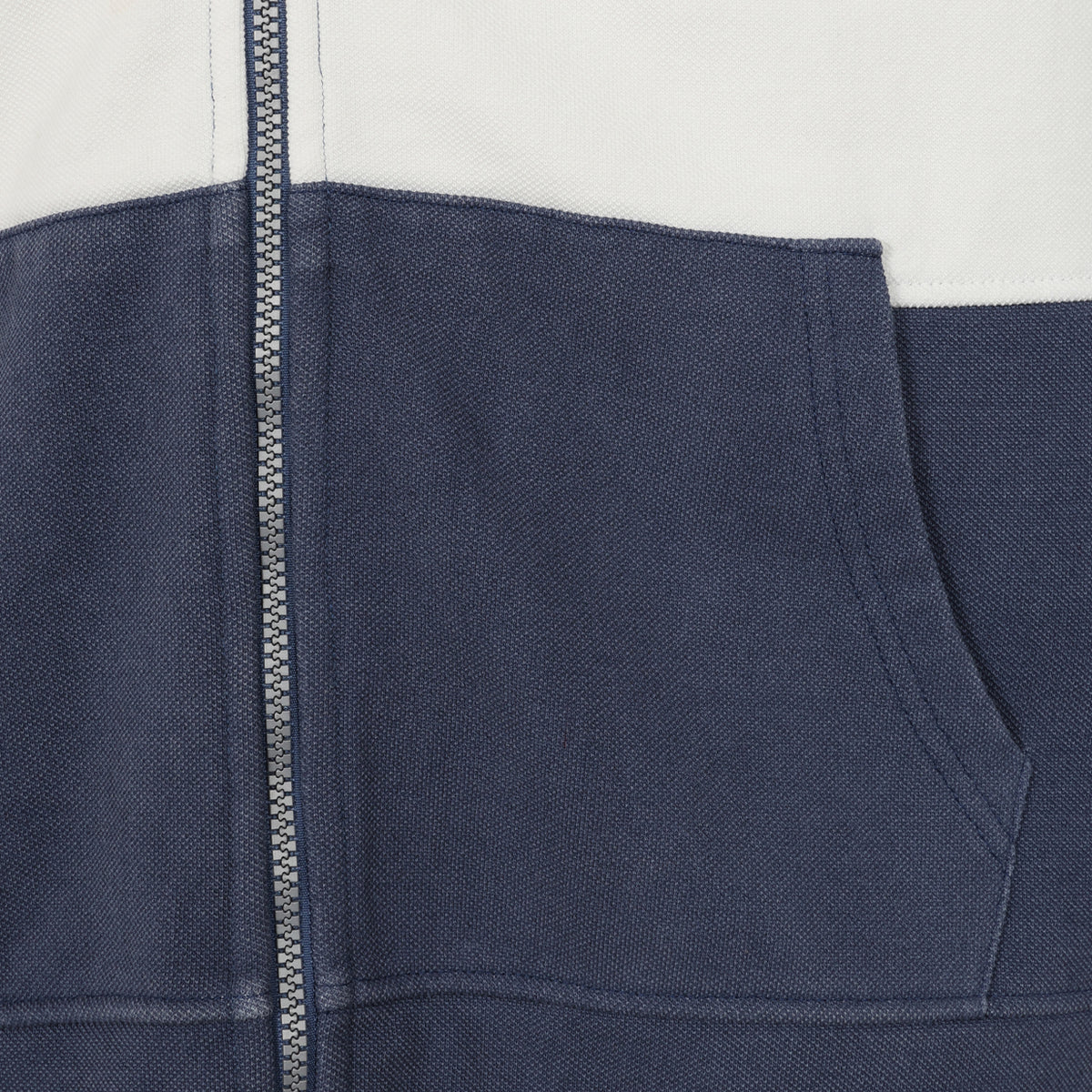 LJ722 - Mens Pique Full Zip Panel Hooded Sweatshirt - Sky