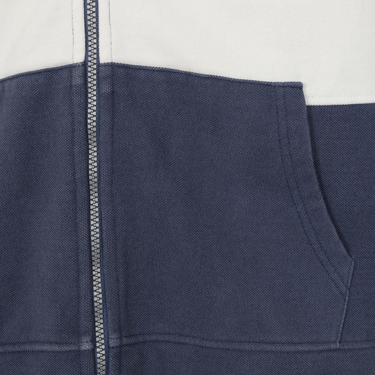 LJ722 - Mens Pique Full Zip Panel Hooded Sweatshirt - Sky