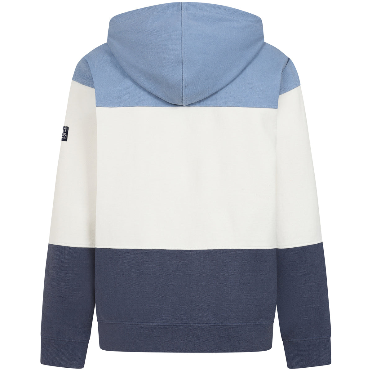 LJ722 - Mens Pique Full Zip Panel Hooded Sweatshirt - Sky