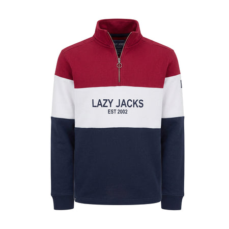 LJ722 - Men's Quarter Zip Branded Sweatshirt - Rouge
