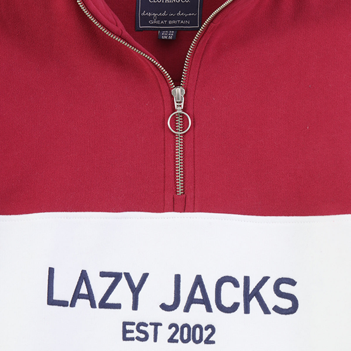 LJ722 - Men's Quarter Zip Branded Sweatshirt - Rouge