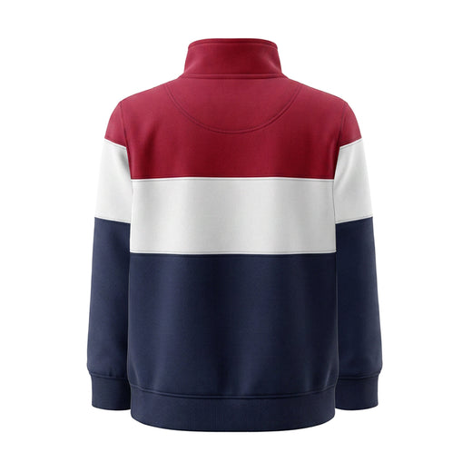 LJ722 - Men's Quarter Zip Branded Sweatshirt - Rouge