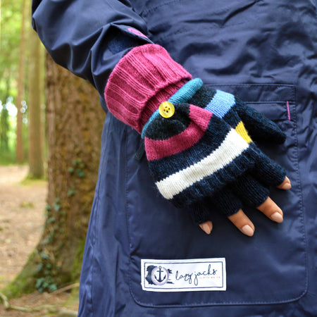 LJ74 - Knitted Mittens - Honeysuckle
