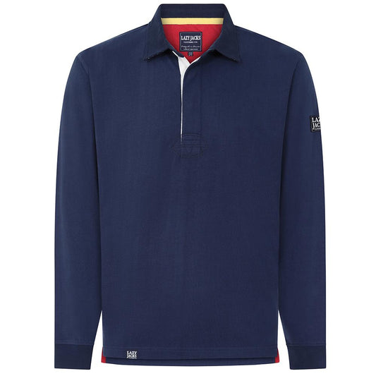 LJ76 - Men's Plain Rugby Shirt - Marine