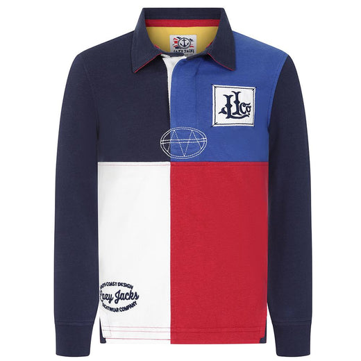 LJ77C - Boy's Rugby Shirt - Rouge