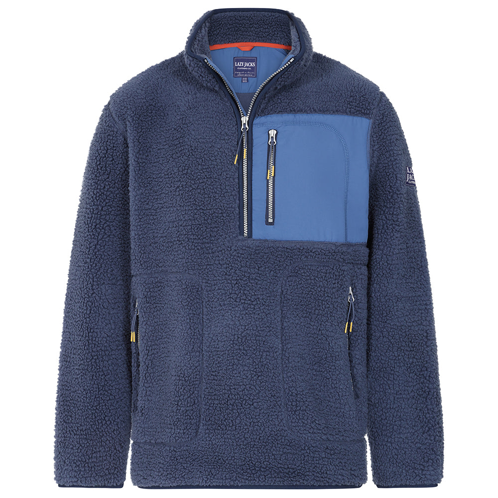 LJ850 - Men's Half Zip Sherpa Fleece - Marine