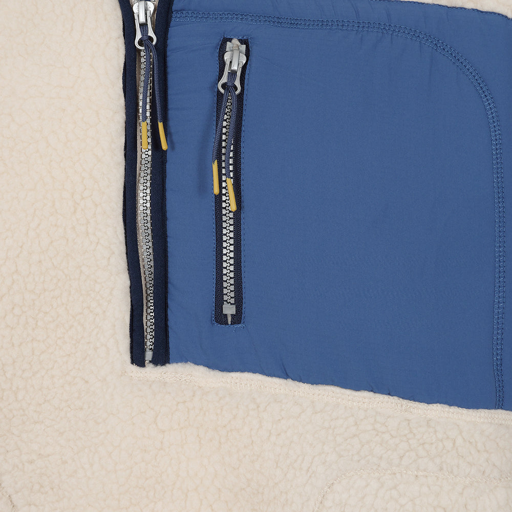LJ850 - Men's Half Zip Sherpa Fleece - Oatmeal