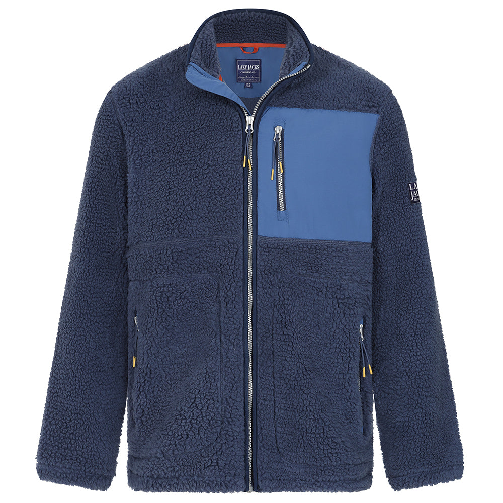 LJ851 - Men's Full Zip Sherpa Fleece - Marine