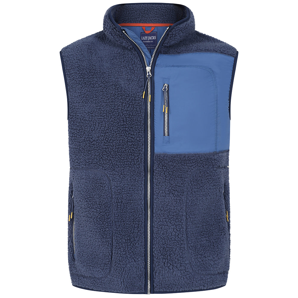 LJ852 - Men's Sherpa Fleece Gilet - Marine