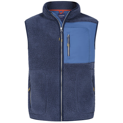 LJ852 - Men's Sherpa Fleece Gilet - Marine