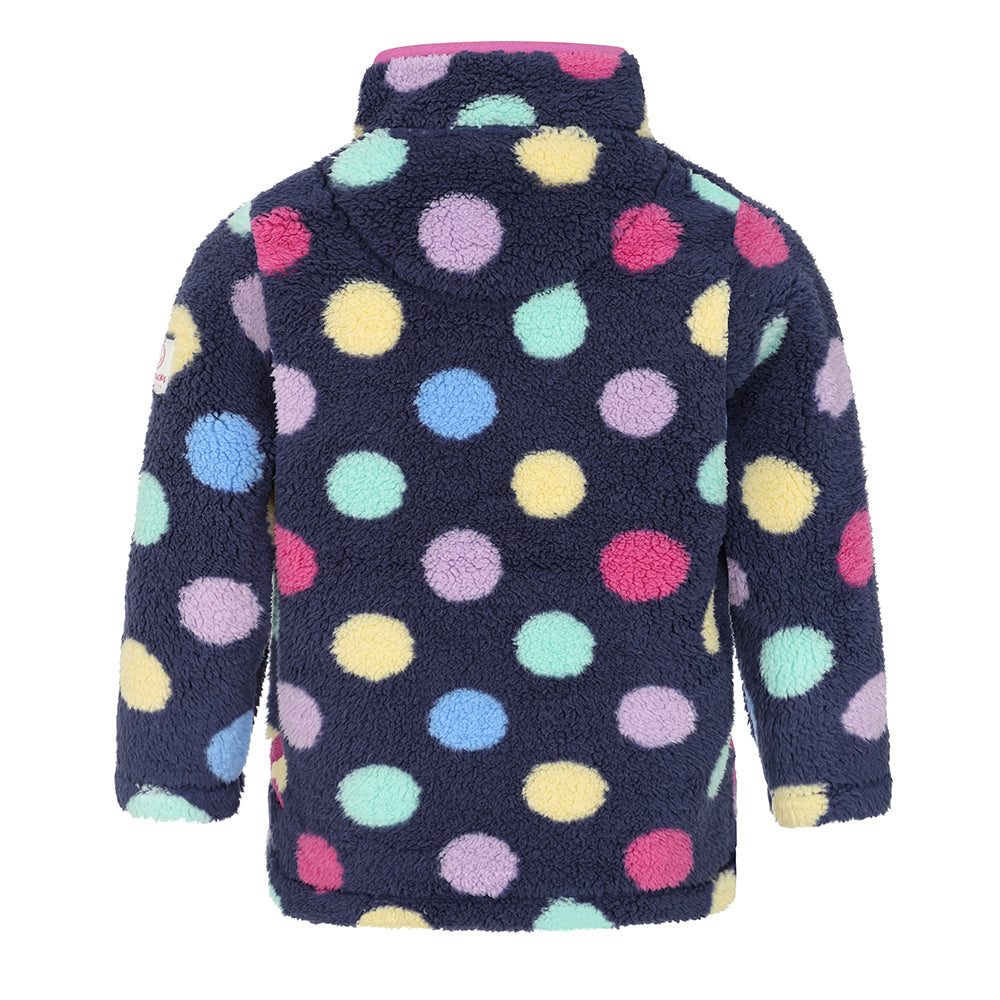 LJ85C - Girl's 1/4 Zip Super Soft Snug - Multi Spot