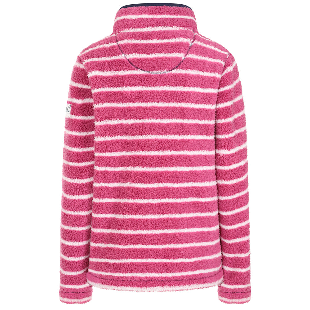 LJ86S - Striped 1/4 Zip Sweatshirt - Honeysuckle