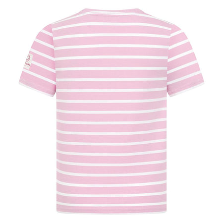 LJ8C - Girls Short Sleeve Breton Top - Pink