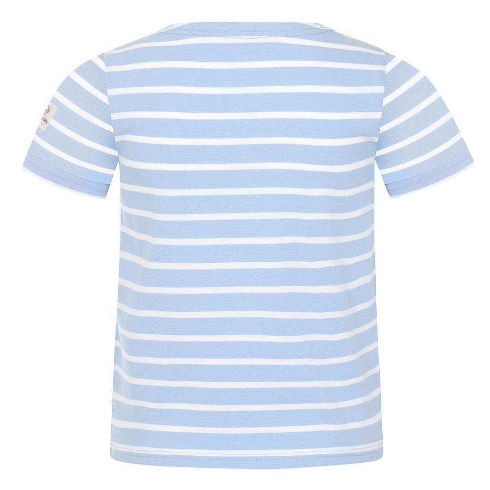 LJ8C - Girls Short Sleeve Breton Top - Sky