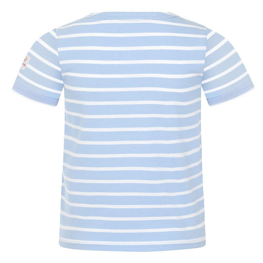 LJ8C - Girls Short Sleeve Breton Top - Sky