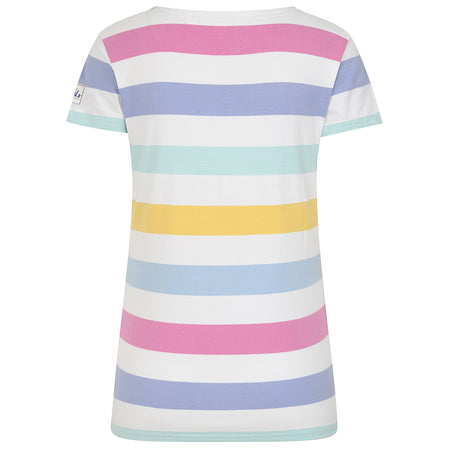 LJ8M - Ladies Multi Short Sleeve Breton - Watercolours