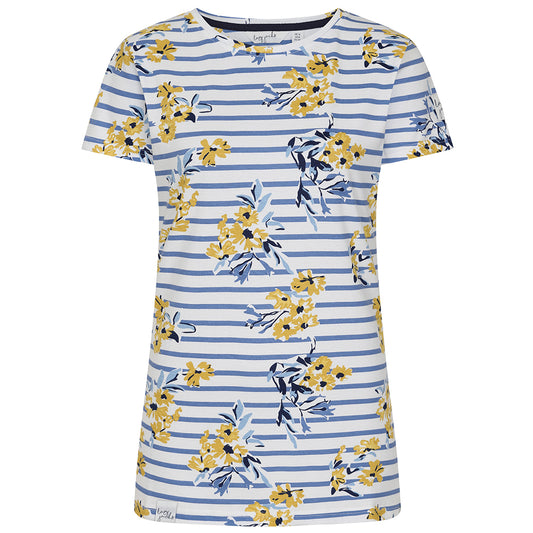 LJ8P - Ladies Printed Tee - Meadow Blue