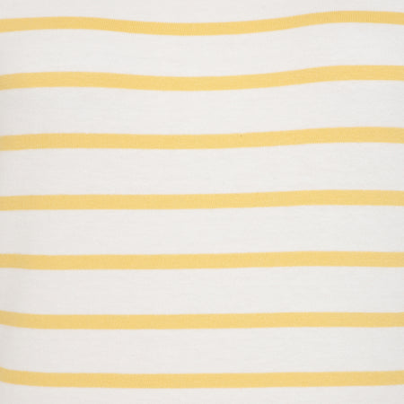 LJ8 - Ladies Short Sleeve Striped Breton Top - Lemon