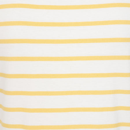 LJ8 - Ladies Short Sleeve Striped Breton Top - Lemon