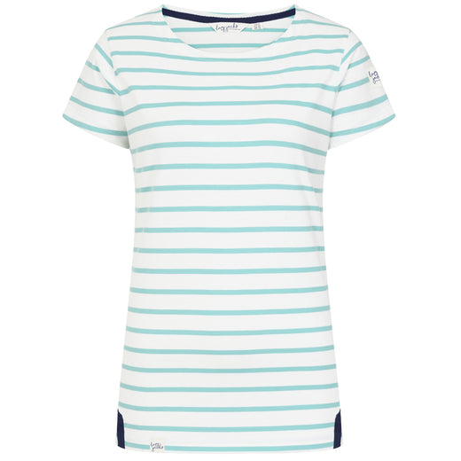 LJ8 - Ladies Short Sleeve Striped Breton Top - Peppermint