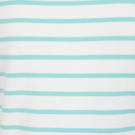 LJ8 - Ladies Short Sleeve Striped Breton Top - Peppermint