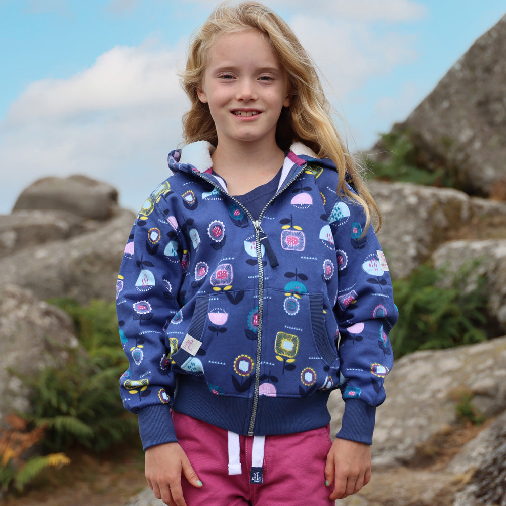 LJ92C - Printed Hooded Sweatshirt - Flower