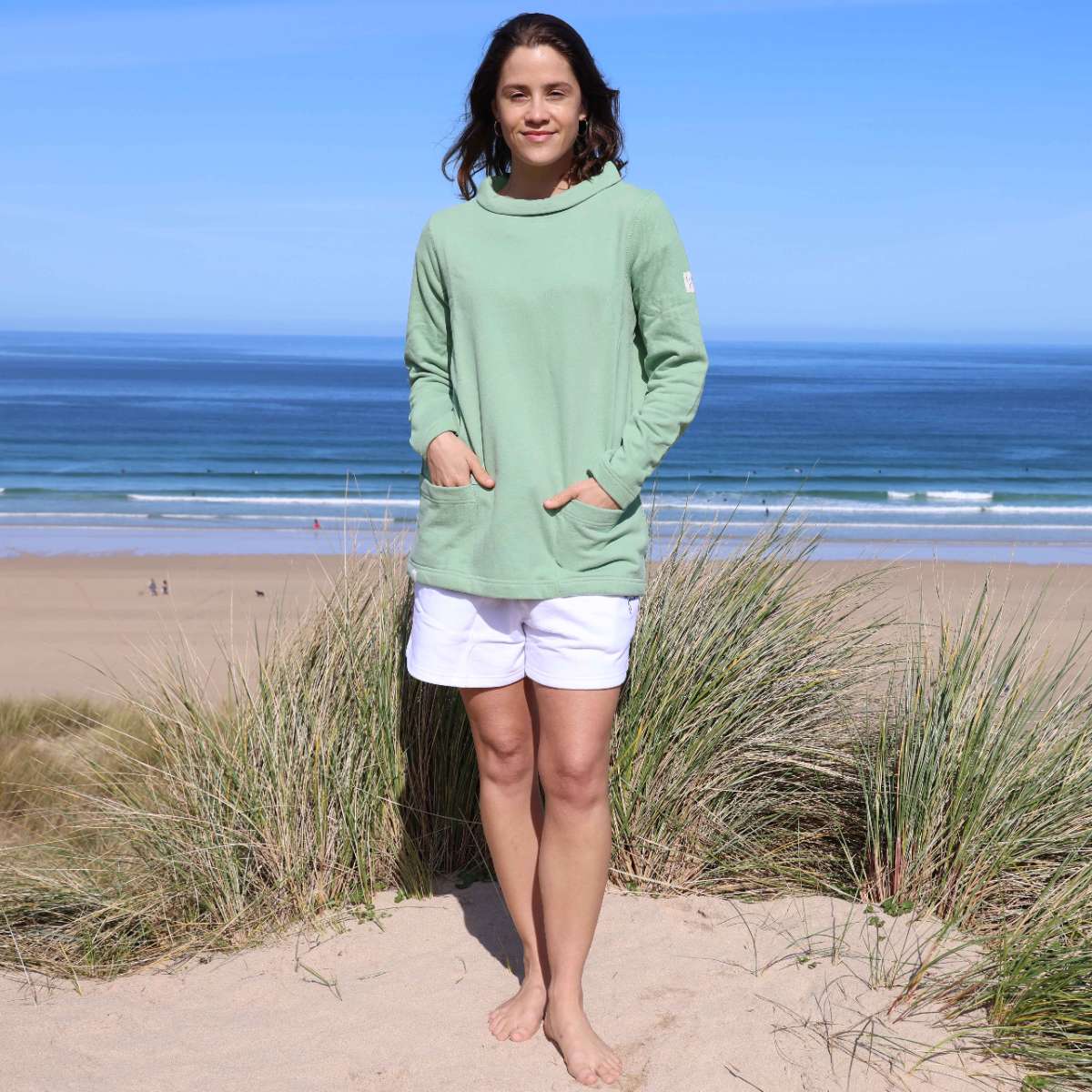LJ94 - Ladies Roll Neck Sweatshirt - Grass