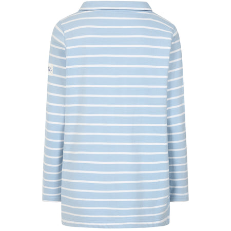 LJ94S - Striped Roll Neck Sweatshirt - Sky