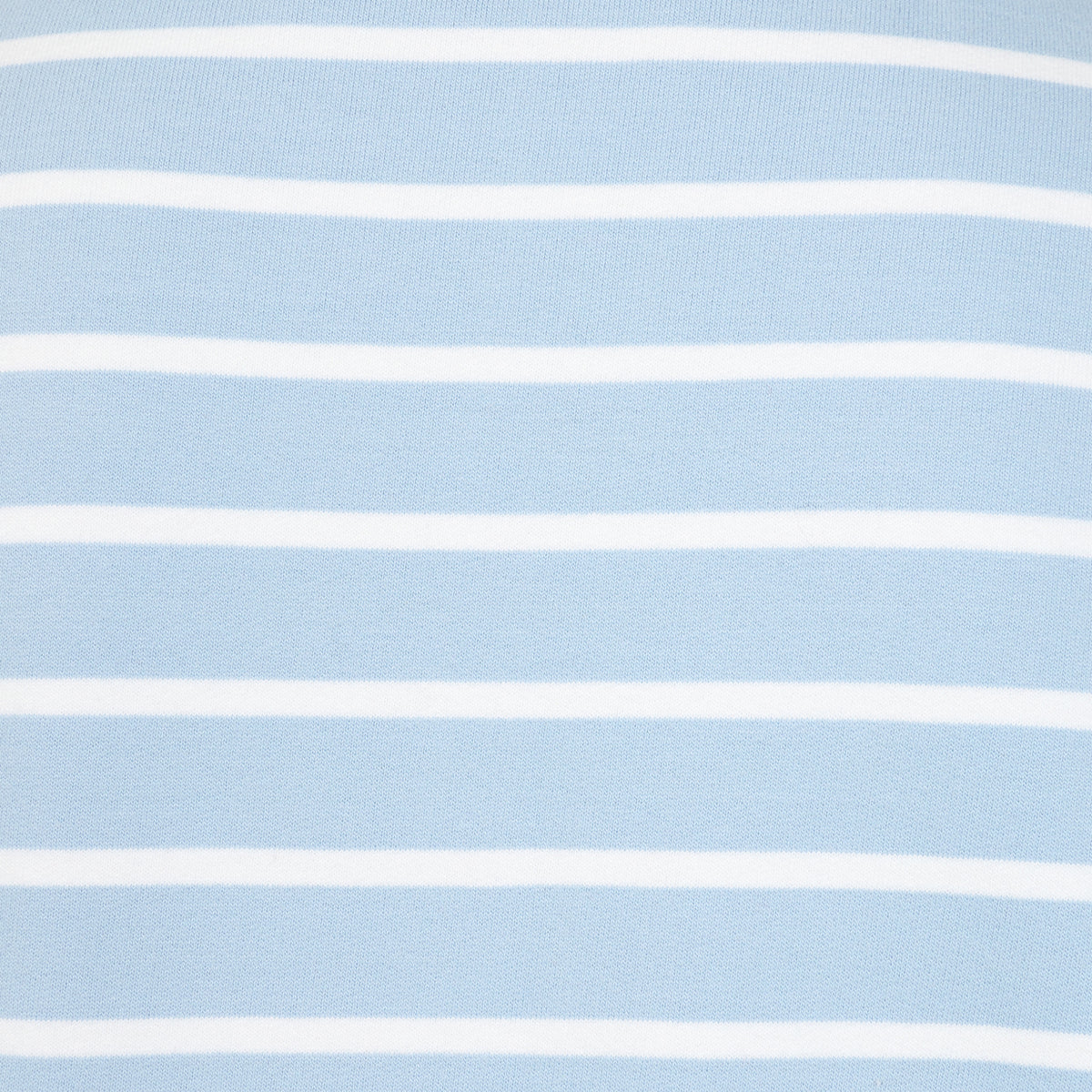 LJ94S - Striped Roll Neck Sweatshirt - Sky