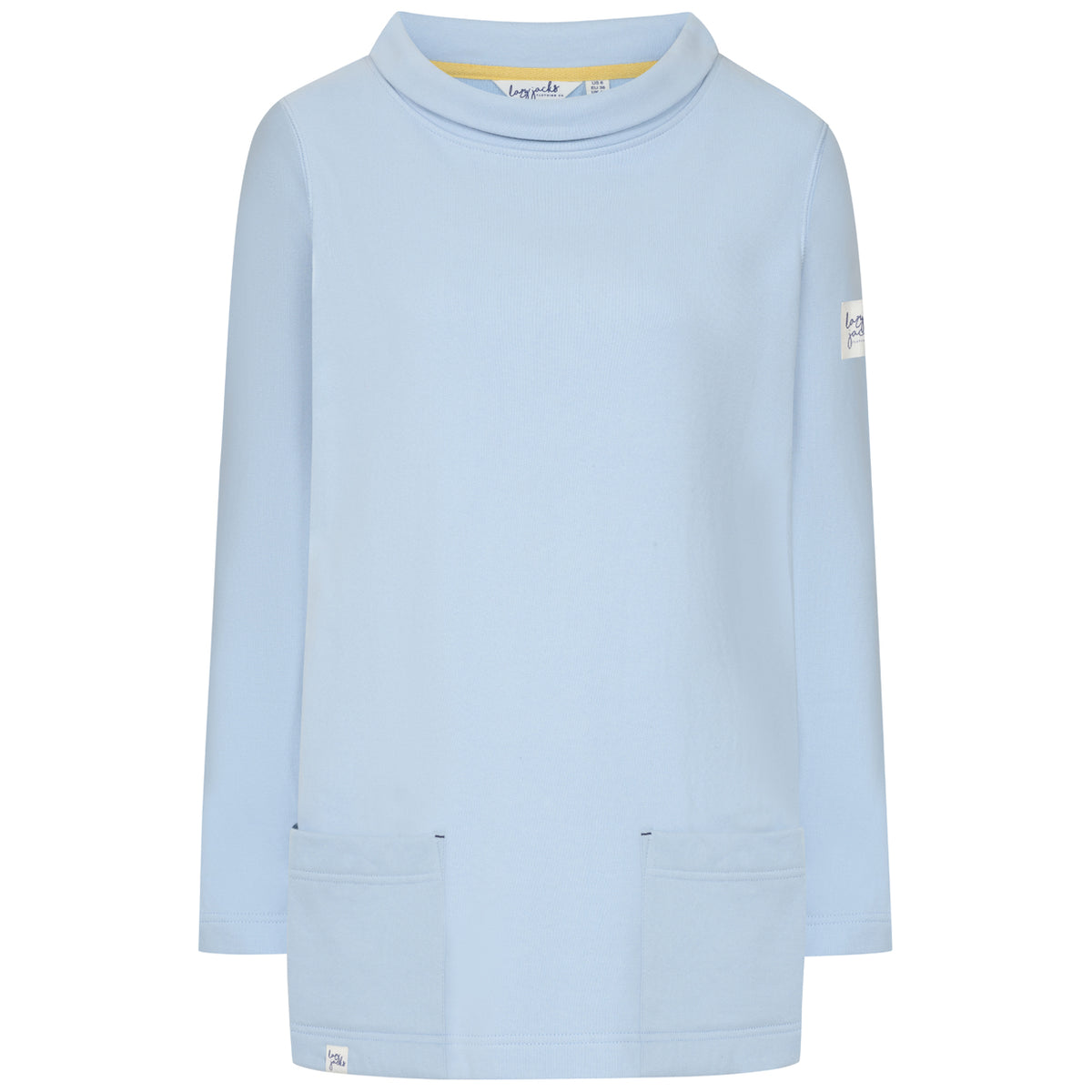 LJ94 - Plain Roll Neck Sweatshirt - Sky