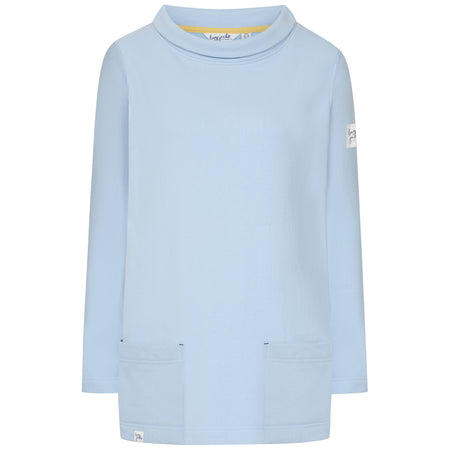 LJ94 - Plain Roll Neck Sweatshirt - Sky
